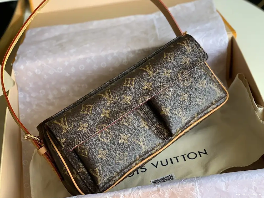 Official oldcobbler LOUIS VINTAGE VUITTON bag-30*11*13CM 0627